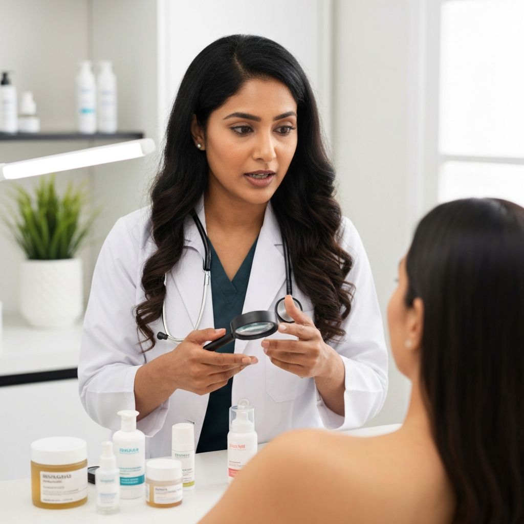 Initial skincare consultation for women